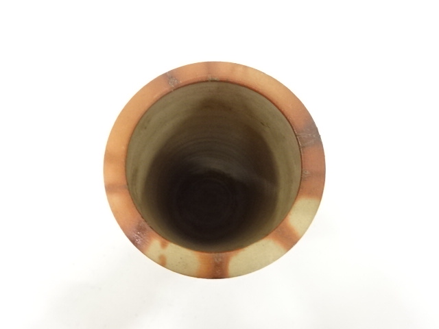  備前焼　備州窯造　緋襷　花入